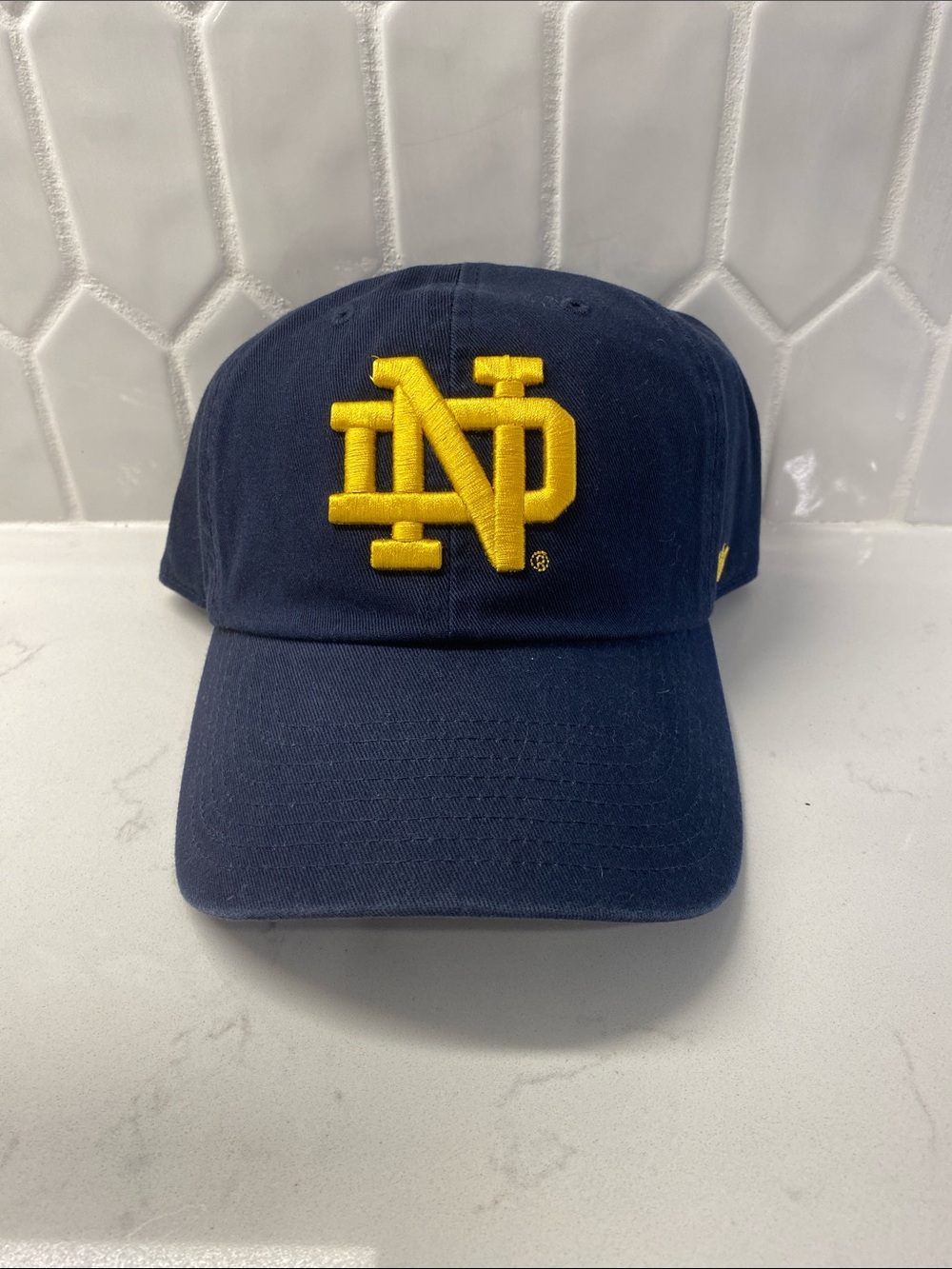 🆕 NCAA Notre Dame Fighting Irish 47 Brand Clean Up Adjustable Hat Navy NEW